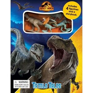Jurassic‎ World Dominion Tattle Tales 4 Figurines Storybook Set Kids Age 3